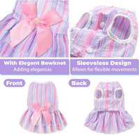 Dog Dress, Cute Pet Princess Dresses with Bright Color Design - Pruple Pink / Medium - image 3