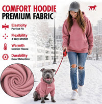 Tuff Pupper Dog Hoodie, Premium Quality Insulated Fabric - Dusty Pink / X-Small (10-15 lbs) - image 4