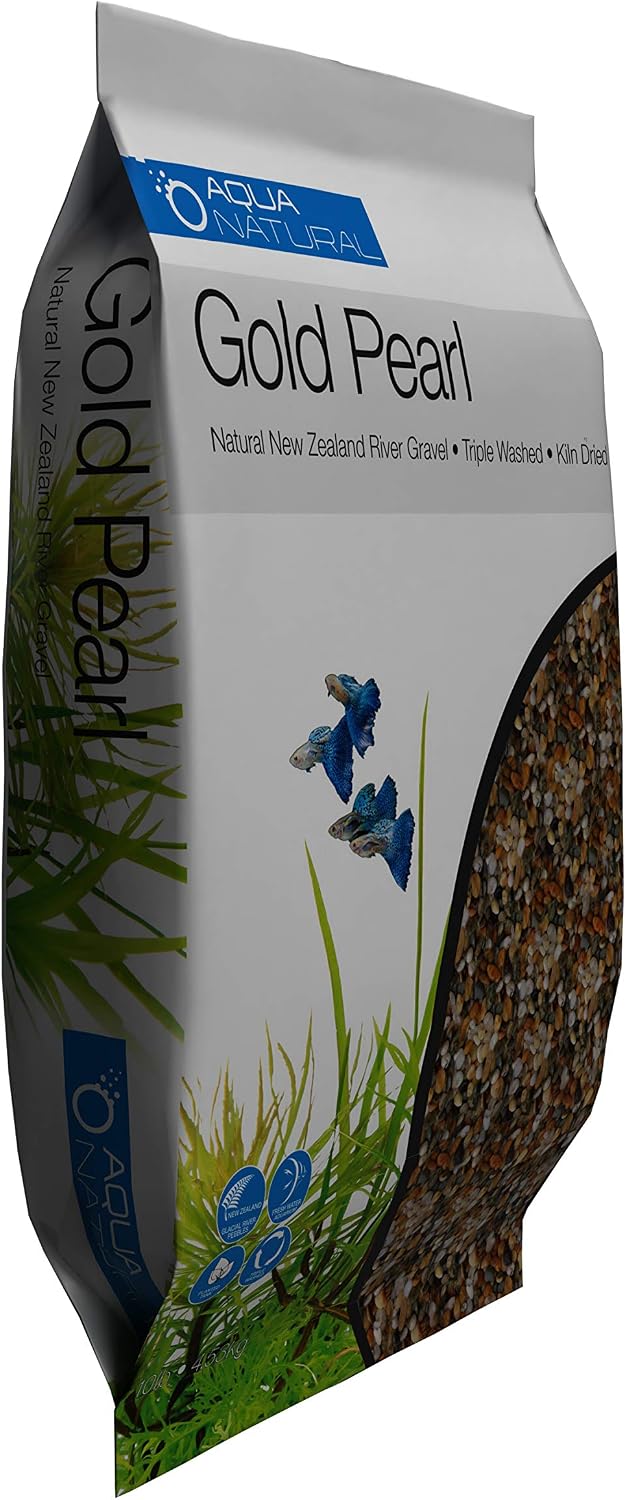 Aqua Natural Aquarium Substrate, Gold Pearl Gravel - 10lb - image 4