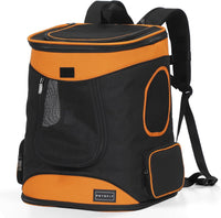 Petsfit Dog and Cat Backpack Carrier, Padded Waist Support - AOrange
