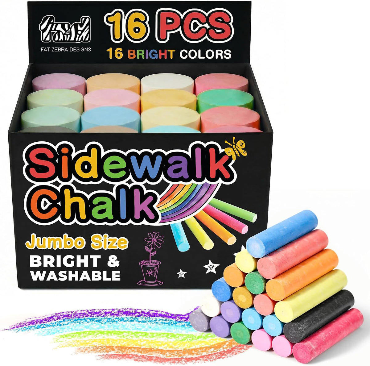 160 PCS Sidewalk Chalk for Kids, 14 Colors - 16