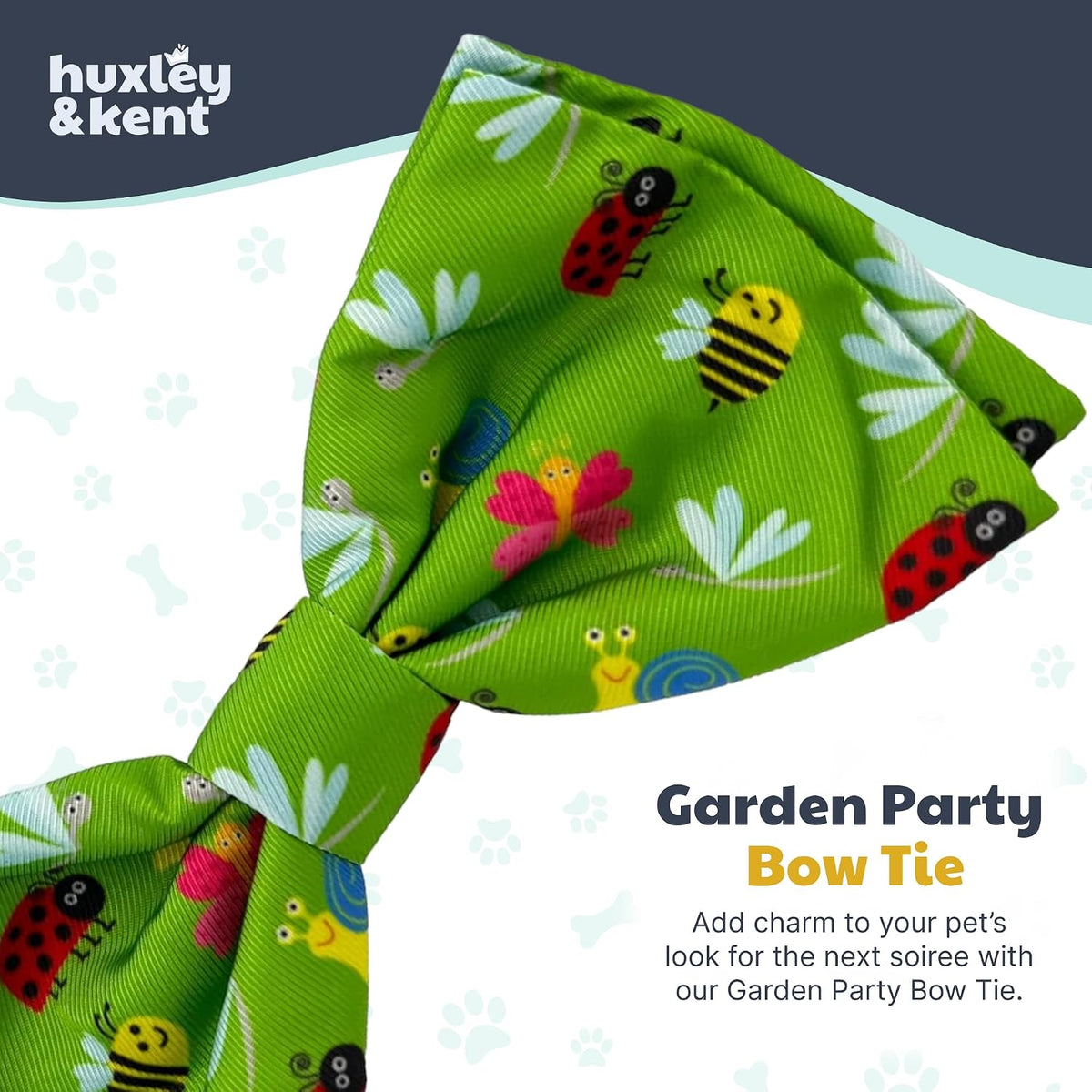 Huxley & Kent Pet Bow Tie for Dogs & Cats - Garden Party / Small - image 2