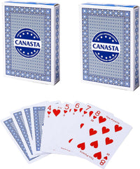 GSE canasta cards, 6-deck blue set with printed point values - view 4