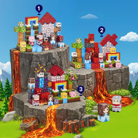 EWED 200 piece forest themed magnetic building blocks with trees, houses and figures - view 20