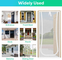 Reinforced Thickened Cat Screen Door - White / NEW Up-u Shape, Fits Door Size up to 34"x 80" - image 4