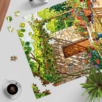 Funny Dog Pizza Jigsaw Puzzles, Food Kitchen - Sunny Summer Patio - image 2