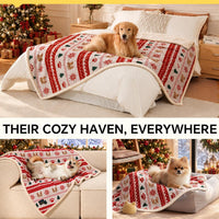 Luciphia Waterproof Dog Blanket - Snowflake / XL (85" x57") - image 4