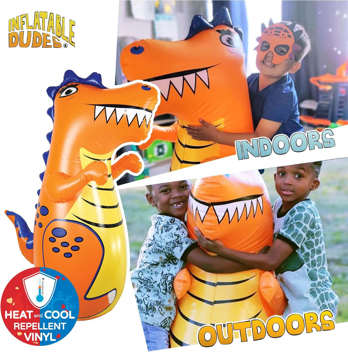 Inflatable Dudes kids punching bag bop bag, 47 inch, with sand-filled base in a ninja design - view 23