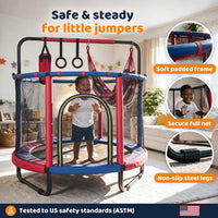 Happin 55’’ Trampoline for kids Safety Enclosure - Blue & Red / Adventure - image 3