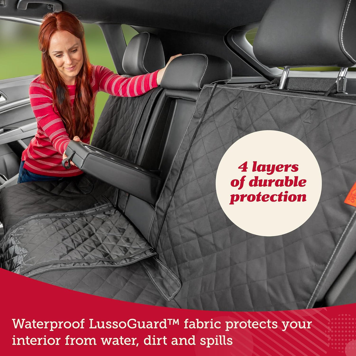 Lusso Gear Dog Car Seat Cover - - Premium Edition - Black - image 4