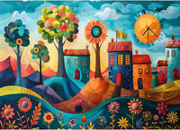 1000 Piece Puzzles for Adults, Premium Magic Book Jigsaw Puzzle – Fun for Kids & Family - Colorful Village