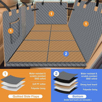 Dog Car Seat Cover for Back Seat, Larger Dog Car Bed Cover with Strong Bottom, Car Back Seat Extender Hammock for Car SUV Truck Grey