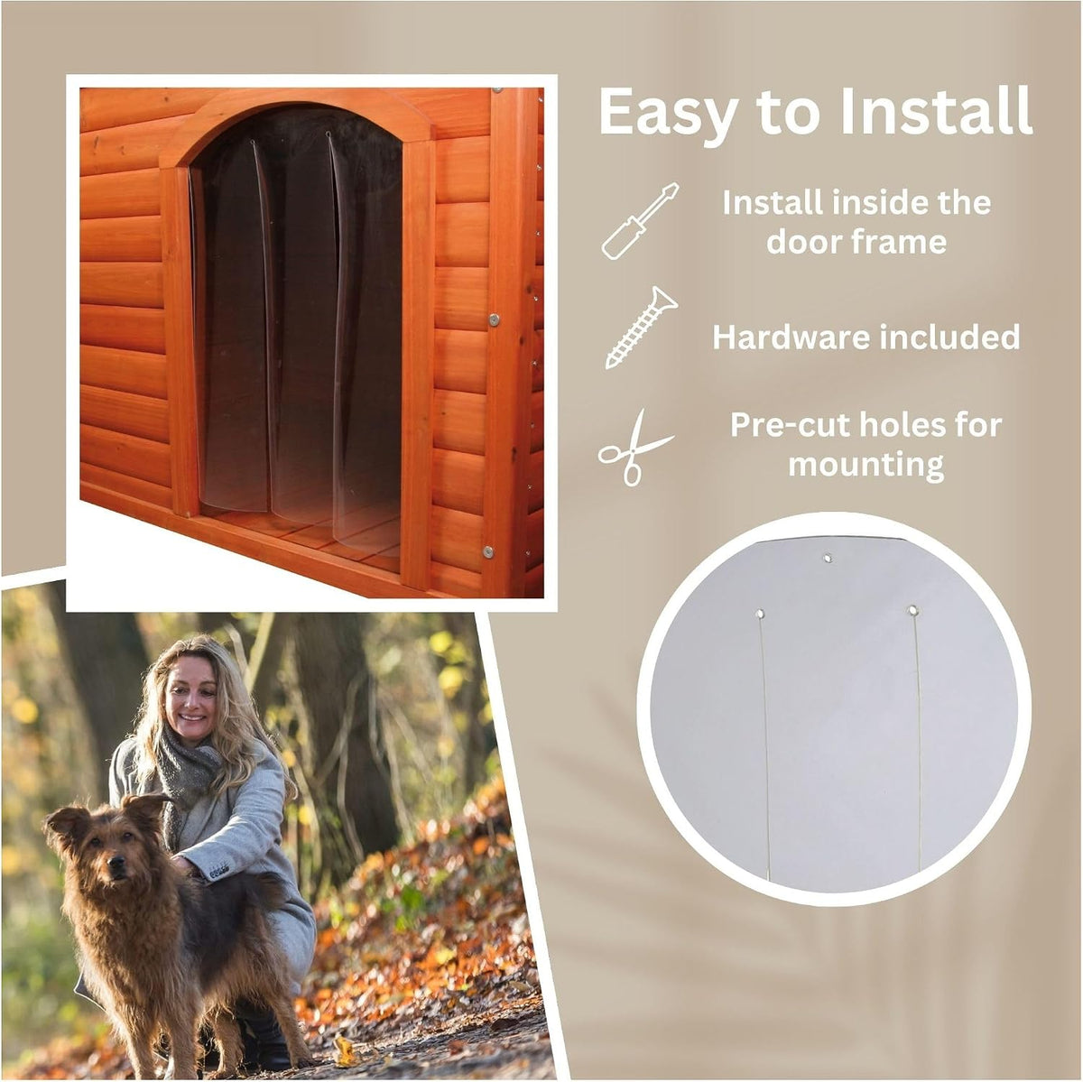 Trixie Vinyl Dog Door Flap - 9.4 x 14.2 inch - image 4