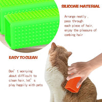 2pcs Pet Dog Cat Hair Remover, Pet Hair Removal Tool, Hollow Cleaner Brush for car，Interior, Furniture, Sofa (green and green)