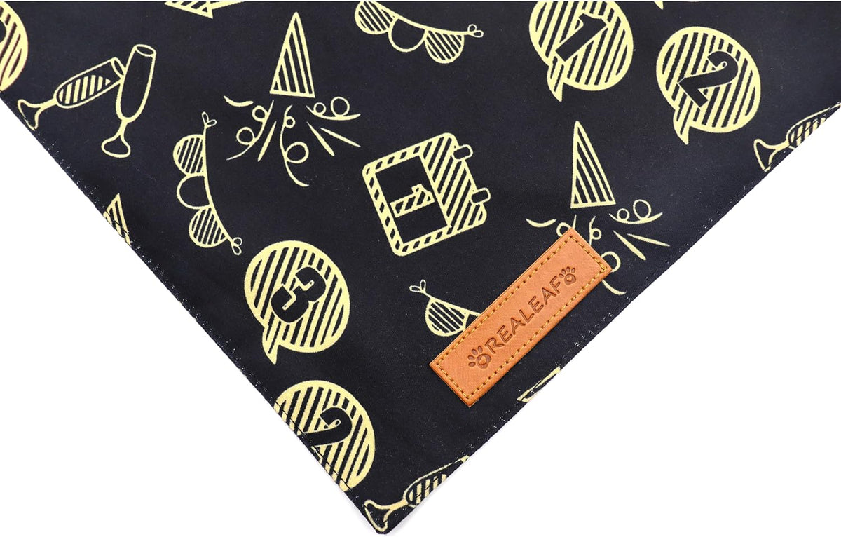 Halloween Dog Bandanas 2 Pack - Happy New Year / Small - image 2
