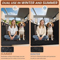 A-Pce 600D Heavy Duty Dog Car Seat Cover for Back Seat - Black / X Large - image 3