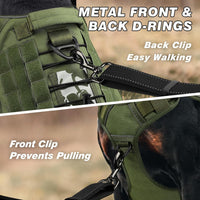 Tactical Dog Harness for Large Dogs - Green / X-Large: 70-120 lbs (Chest:29-39",Neck:21-26") - image 3