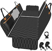Waterproof Dog Car Seat Cover for Back Seat, Pet Hammock, L - Black,Orange / Small,Sanitary Pad Mesh