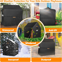 GRABADO 420D waterproof cover for flat-roof kids playhouse, 57 x 57 x 63 inch - view 3