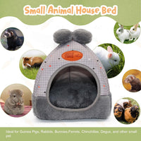 YUEPET Bunny Hideout House, Rabbit Bed - Grey Grid - image 3