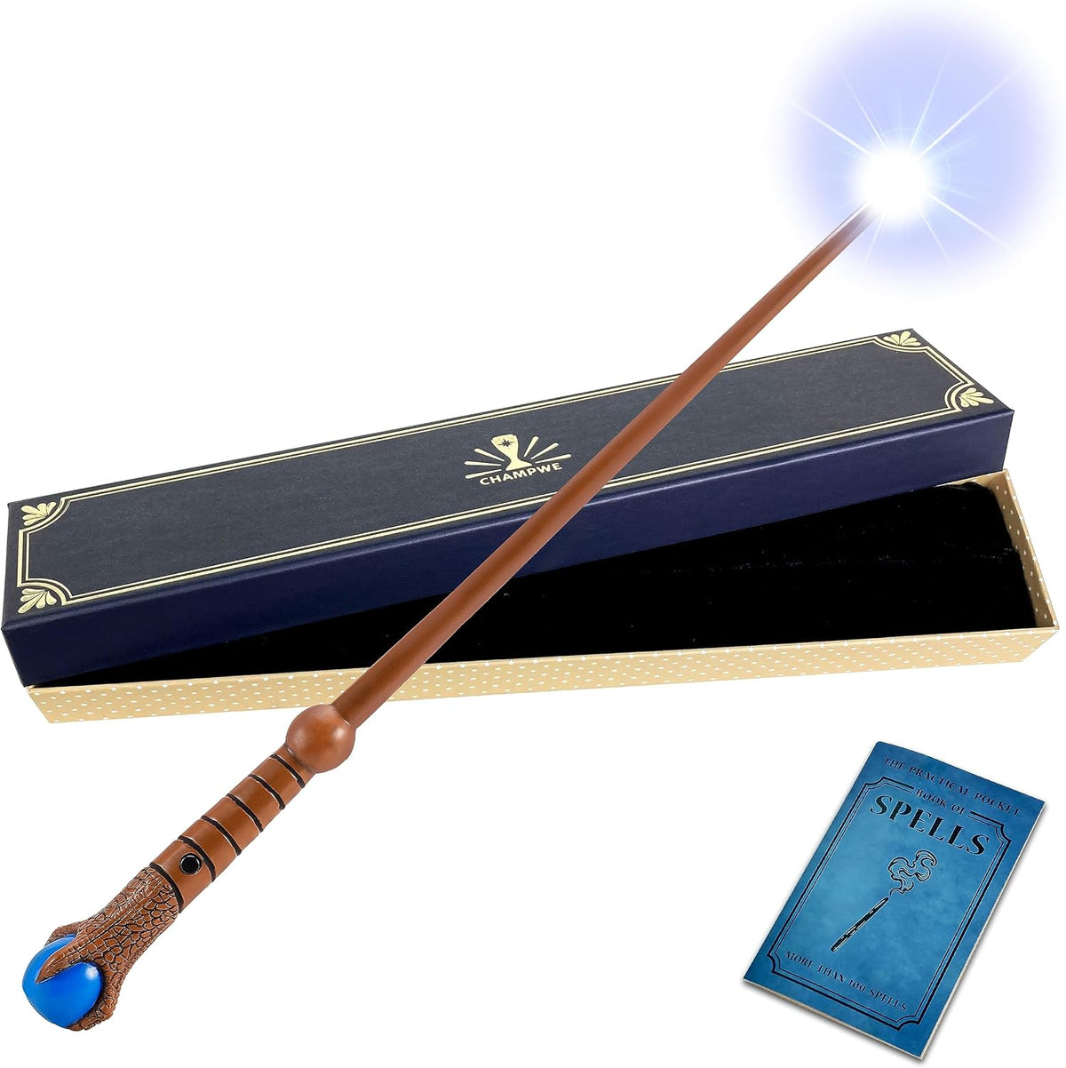 ChampWe Light Up Magic Wizard Wand Rechargeable Illuminating Toy - Claw