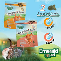 Feline Dental Treats — Tasty and Crunchy Cat Treats Grain Free — Natural Dental to Clean Teeth, Freshen Breath, and Reduce Plaque and Tartar Buildup — Chicken, 32 oz