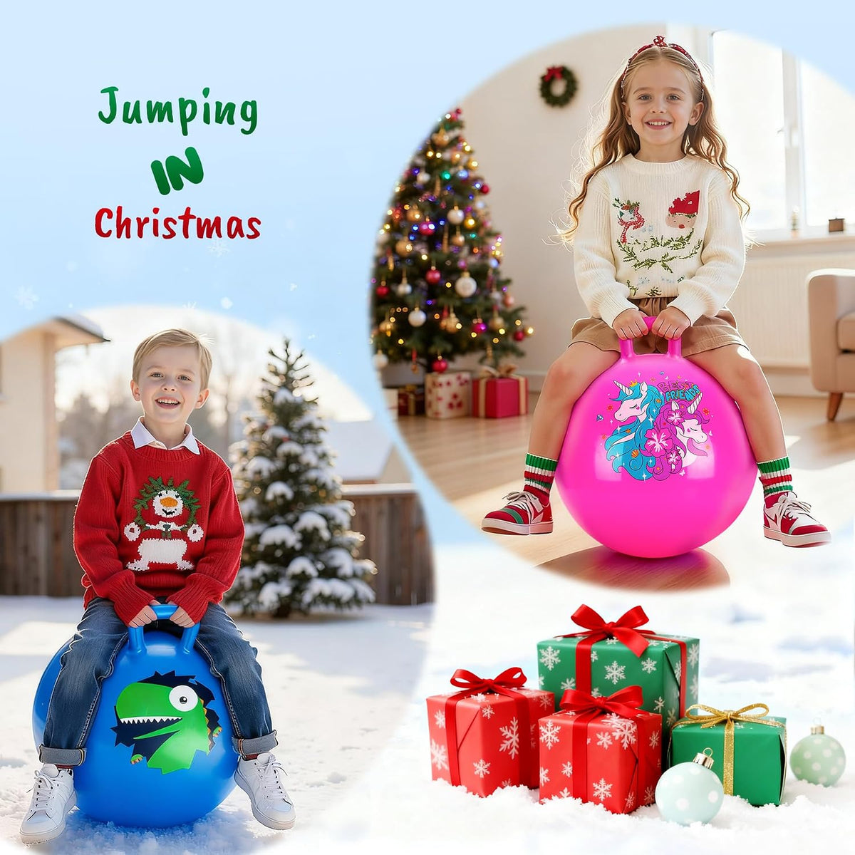 ZOOJOY 18 inch blue dinosaur hopper ball for kids with handle - view 33