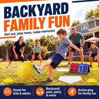 Jenaai blue kickball set with 10 inch ball, rubber bases, cones, scoreboard and pump - view 11
