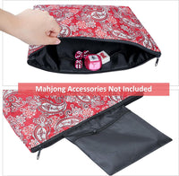 GUSTARIA empty mahjong tiles bag with blue print and zipper closure - view 13