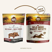 Smart Cookie All Natural Dog Treats - Wild Boar & Sweet Potato - Training Treats for Dogs with Allergies, Sensitive Stomachs - Soft Dog Treats, Chewy, Grain Free, Made in USA - 5oz Bag, Pack of 3