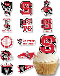 Ohio State Merch Cupcake Toppers & Decorations OSU Party Cake Decor - Nc State Wolfpack
