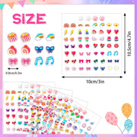 AUGSUN 240 Pcs Halloween Stick on Earrings for Little Girls – Fun for Kids & Family - Mixed styles - image 2