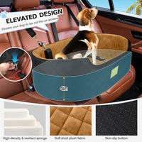 Dog Car Seat for Medium Dogs Up to 50 lbs - Black/Brown - image 2