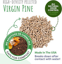 Small Pet Select Pine Pellet Bedding 8lb, Litter Pellets for Rabbit, Guinea Pig, Hamster, Bunny and other Small Animals, Made in USA, 8lb