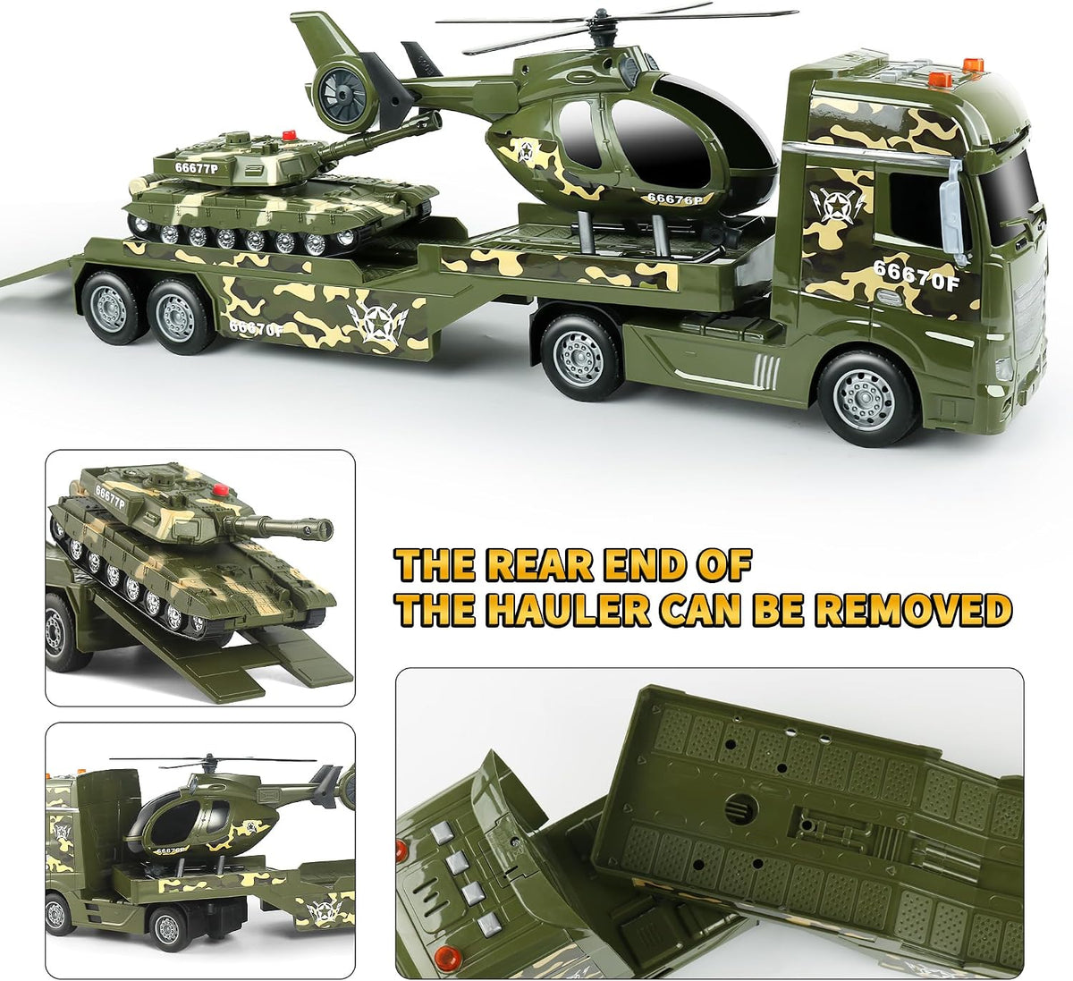 Dwi Dowellin Toddler Boy Toys for 3 4 5 6 Year Old - Army Truck - image 2