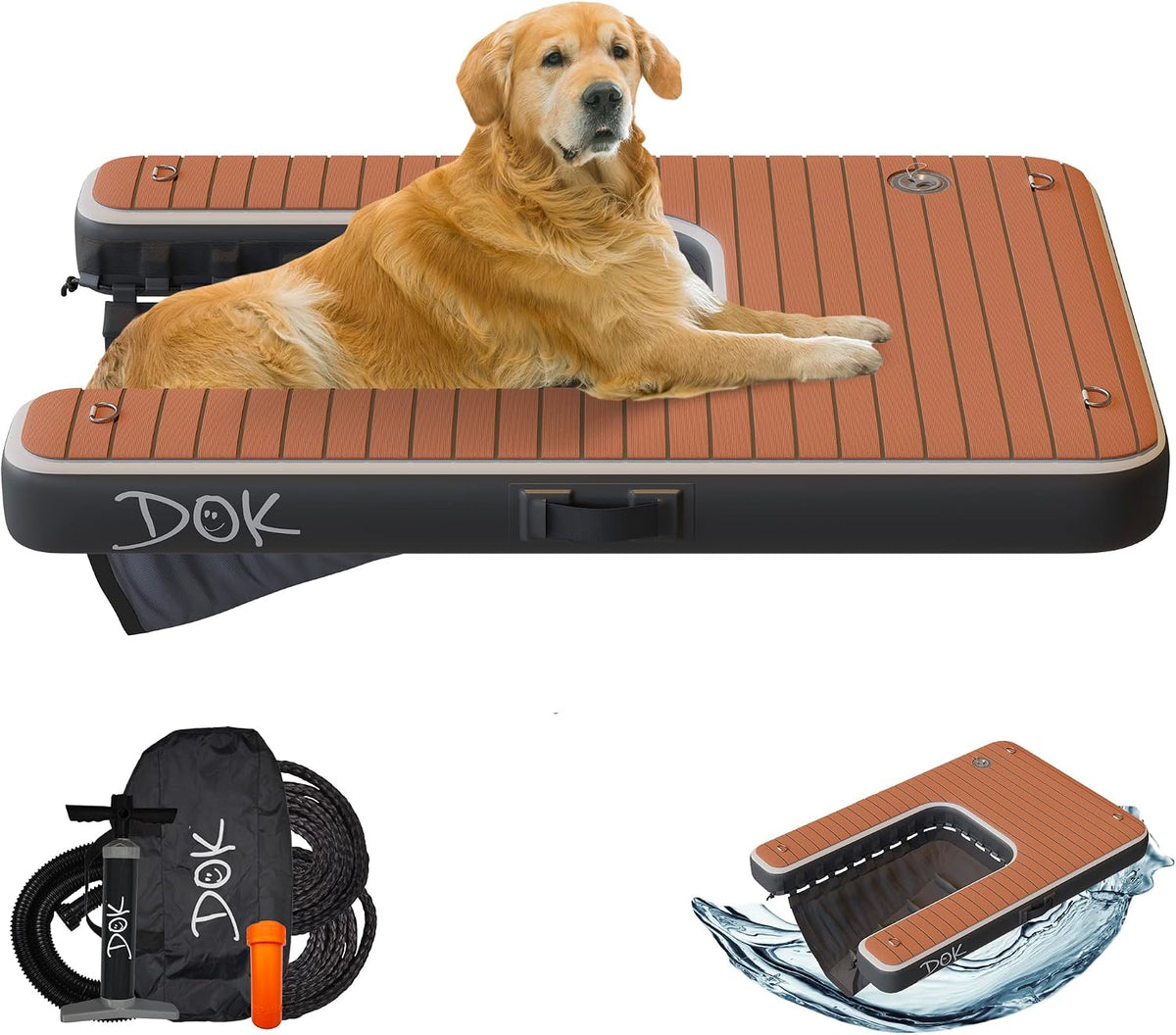 DOK Dog-DOK Inflatable Dock Platform: Safe & Easy Water Access - 250 lb / Dog-DOK