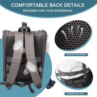 Jespet Pet Backpack Carrier for Small Dog - 4-Grey - image 4