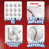 12-Pack Inflatable Soccer Balls 16-inch - Baseballs / 12 - image 2
