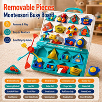 WYCYJU 10-sided busy cube for toddlers with spinner, steering wheel, gears and shift lever - view 5