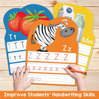 Auchq alphabet writing practice cards, 13 double-sided dry erase letter tracing cards - view 2