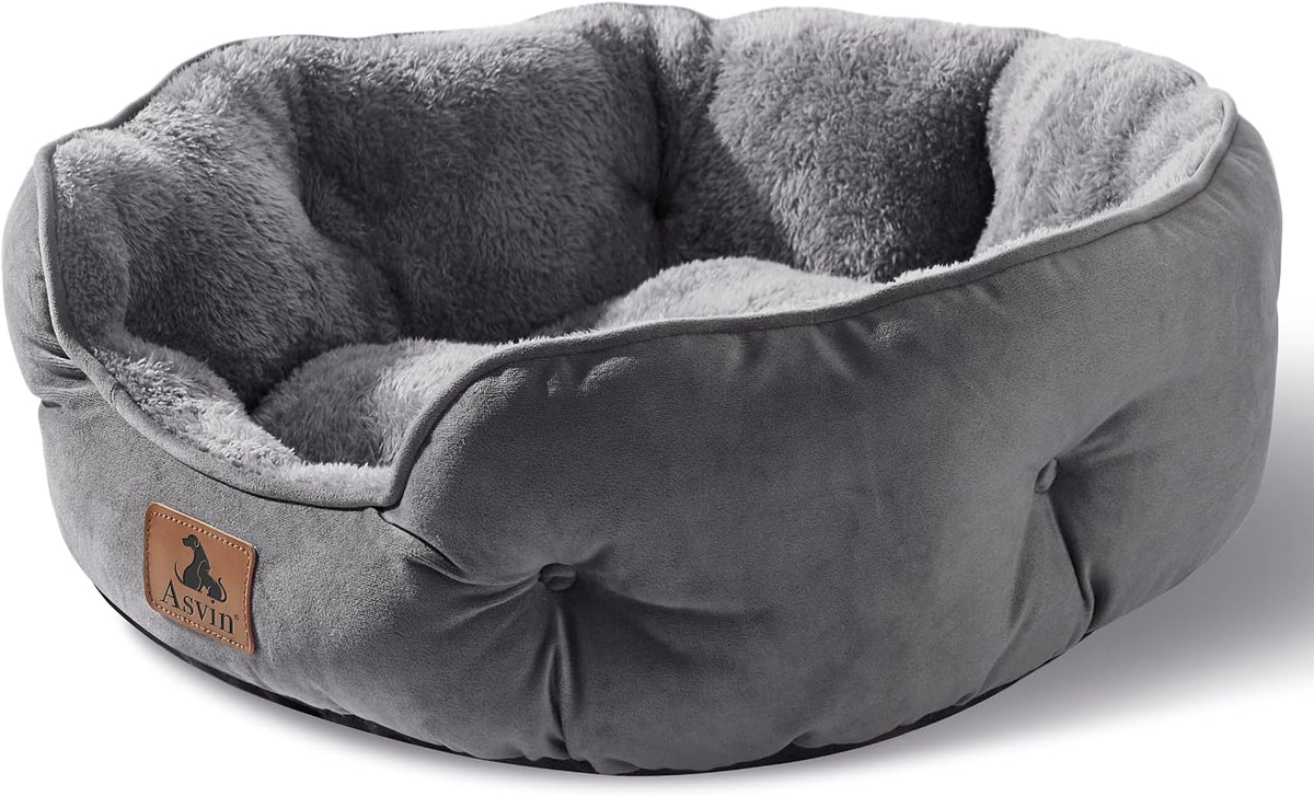 Small Dog Bed for Small Dogs, Cat Beds for Indoor Cats - Medium (Pack of 1) / Grey