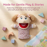 Family Hand Puppets for Kids, Includes Grandpa, Grandma, Dad - Style1 - Daughter - image 2