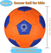 BYAOSUN size 4 soft EVA curve soccer ball in orange and blue - view 6