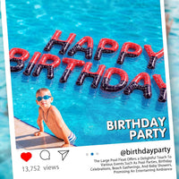 Shappy Happy Birthday Pool Floats Balloon – Fun for Kids & Family - Red, Blue and Black / 20'' / Spider - image 3