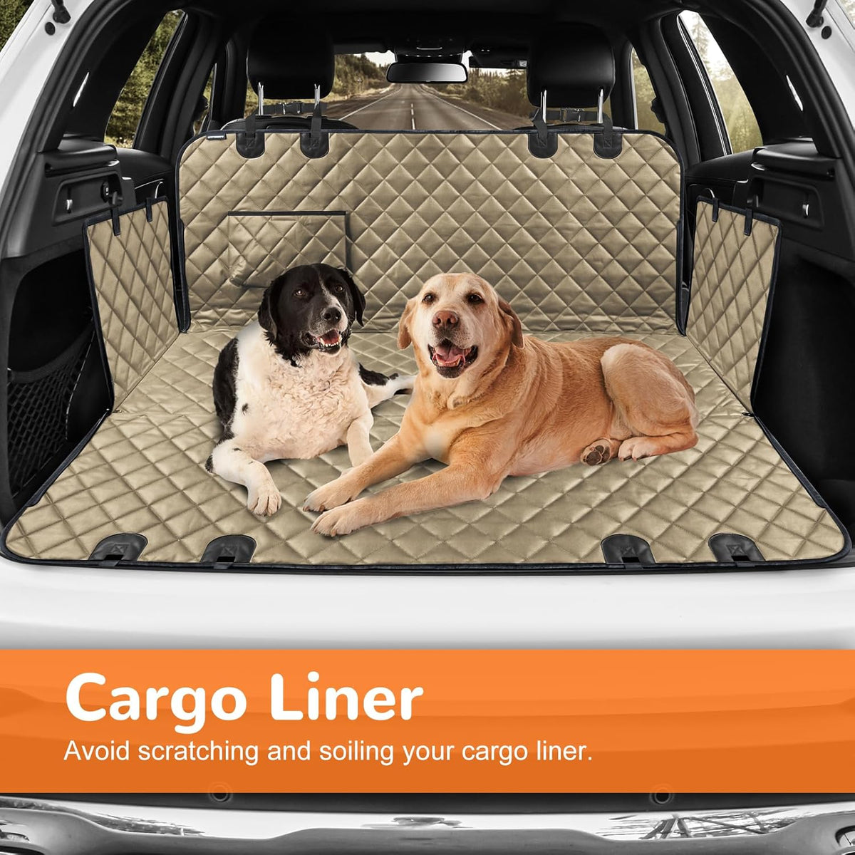 URPOWER Dog Car Seat Cover for Back Seat - Light Brown / XL - 60" Length - image 3