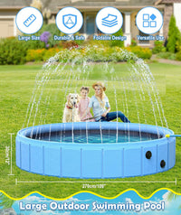 EPN Foldable Dog Pool with Sprinkler - 106 IN - image 2