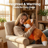 Mewaii Weighted Stuffed Animals Cow Plush, Heatable Coolable - Red - image 3