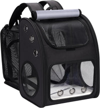 Expandable Cat Backpack Carrier for Small Cats/Dogs Airline Approved – Essentials for Dogs - Black-XL
