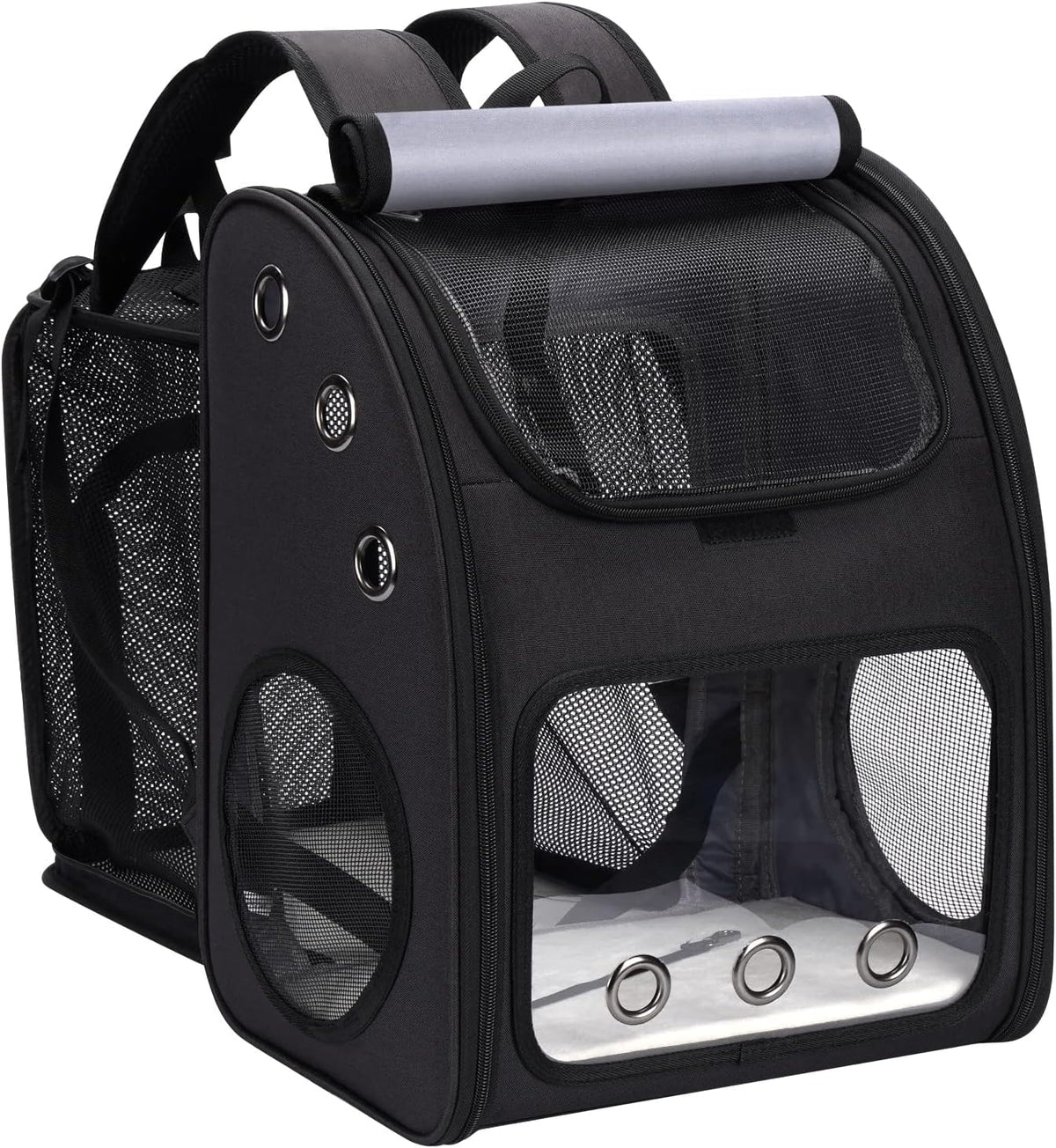 Expandable Cat Backpack Carrier for Small Cats/Dogs Airline Approved – Essentials for Dogs - Black-XL