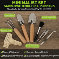 Indoor Garden Tools for Gardening - KiiZYS 12-Piece Small Garden Tools Set - Indoor Gardening Gifts for Women - Mini Hand Tools House Plant Tool
